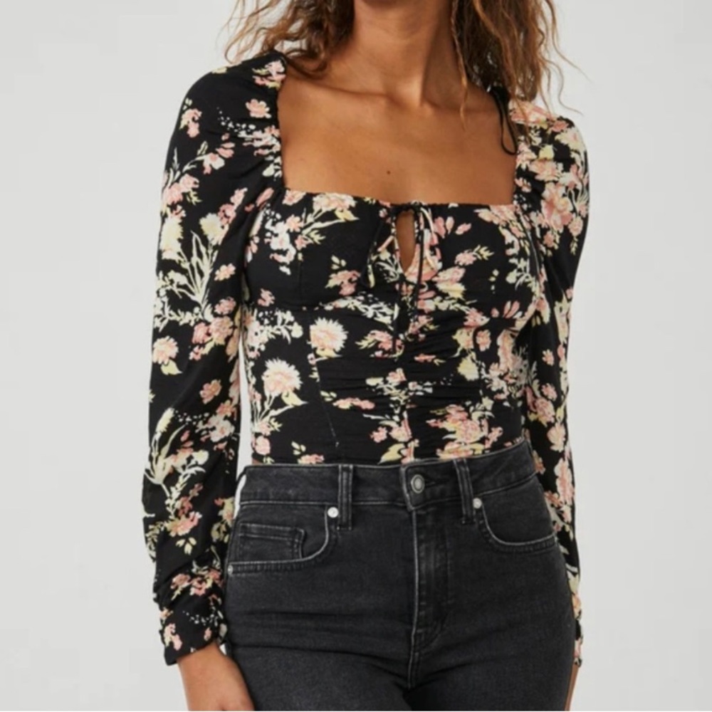 Free People Hilary Floral Print Top - 095 - Picture 1 of 2